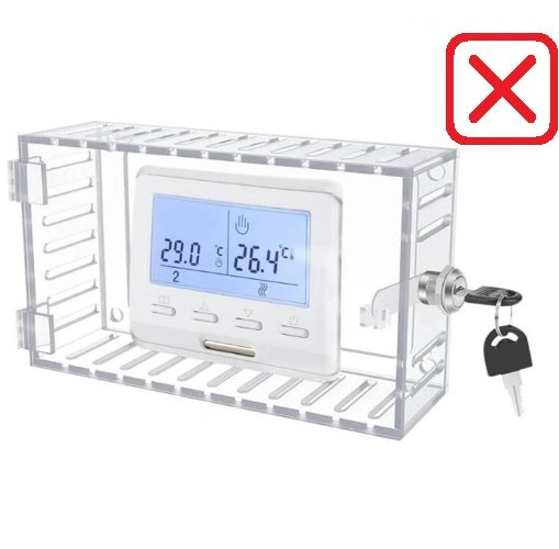 HMO Landlord Energy saving tips locked thermostat box