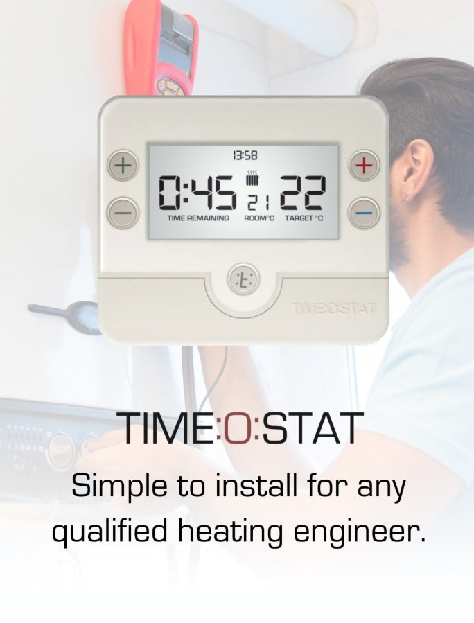 Timeostat classic HMO landlord thermostat is simple and easy to install by a qualified heating engineer.